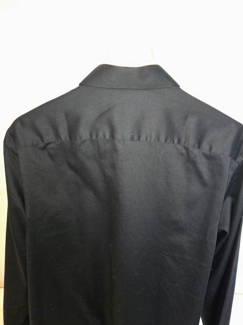 Van Heusen Men's Black Button Down Shirt With Point Collar Size Large - Picture 4 of 14